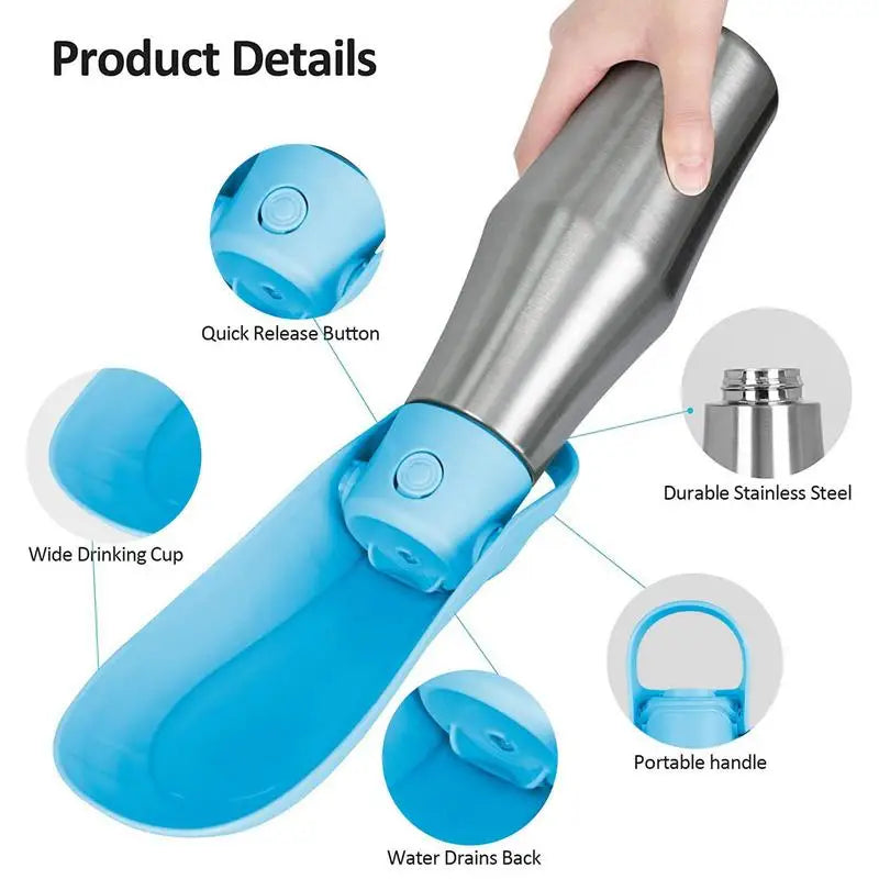 Portable Water Bottle For Dogs 27oz Stainless Steel