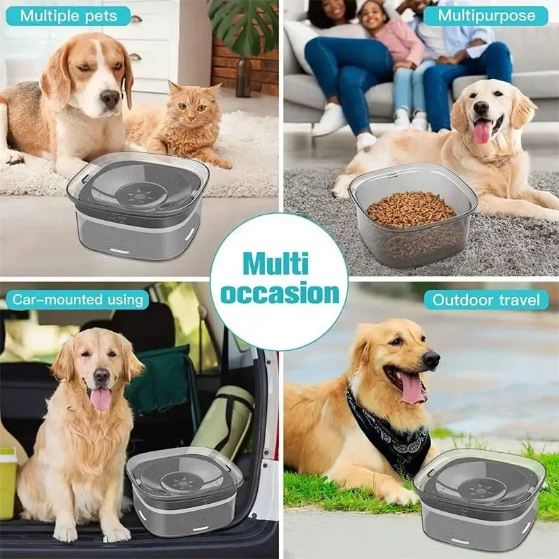 2-L anti-spill pet water bowl