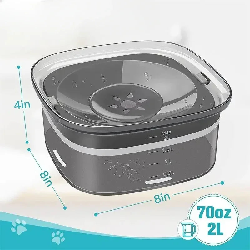 2-L anti-spill pet water bowl