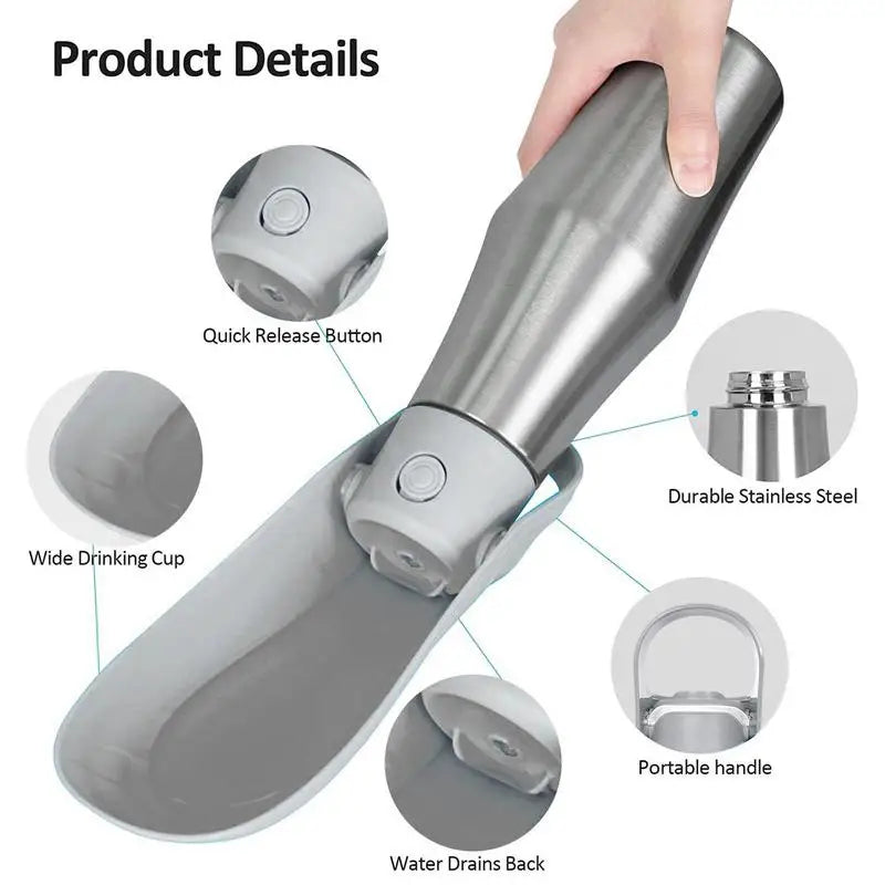 Portable Water Bottle For Dogs 27oz Stainless Steel