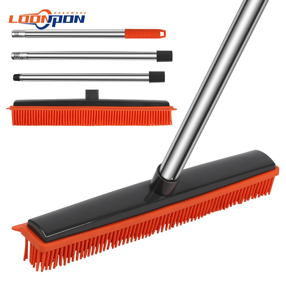 Pet Hair Removal Rubber Broom