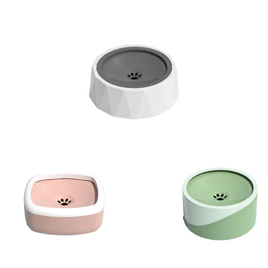 Floating anti-spill pet water bowl