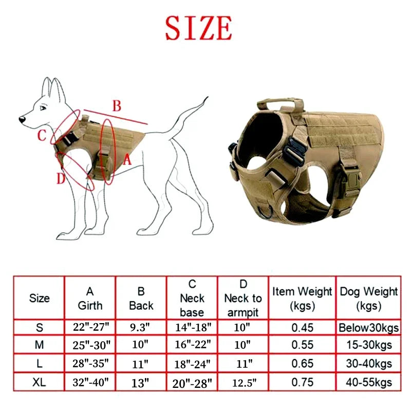 Large Dog Harness, Leash and collar Set Anti-pull