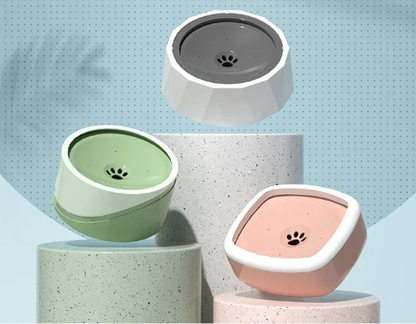 Floating anti-spill pet water bowl