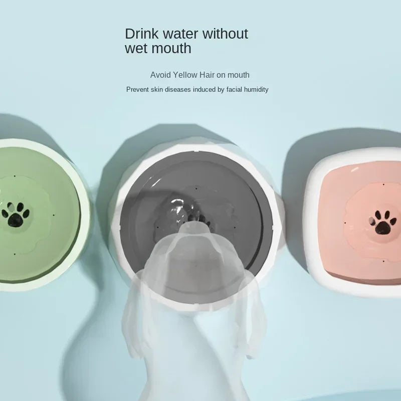 Floating anti-spill pet water bowl