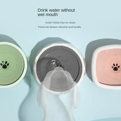Floating anti-spill pet water bowl